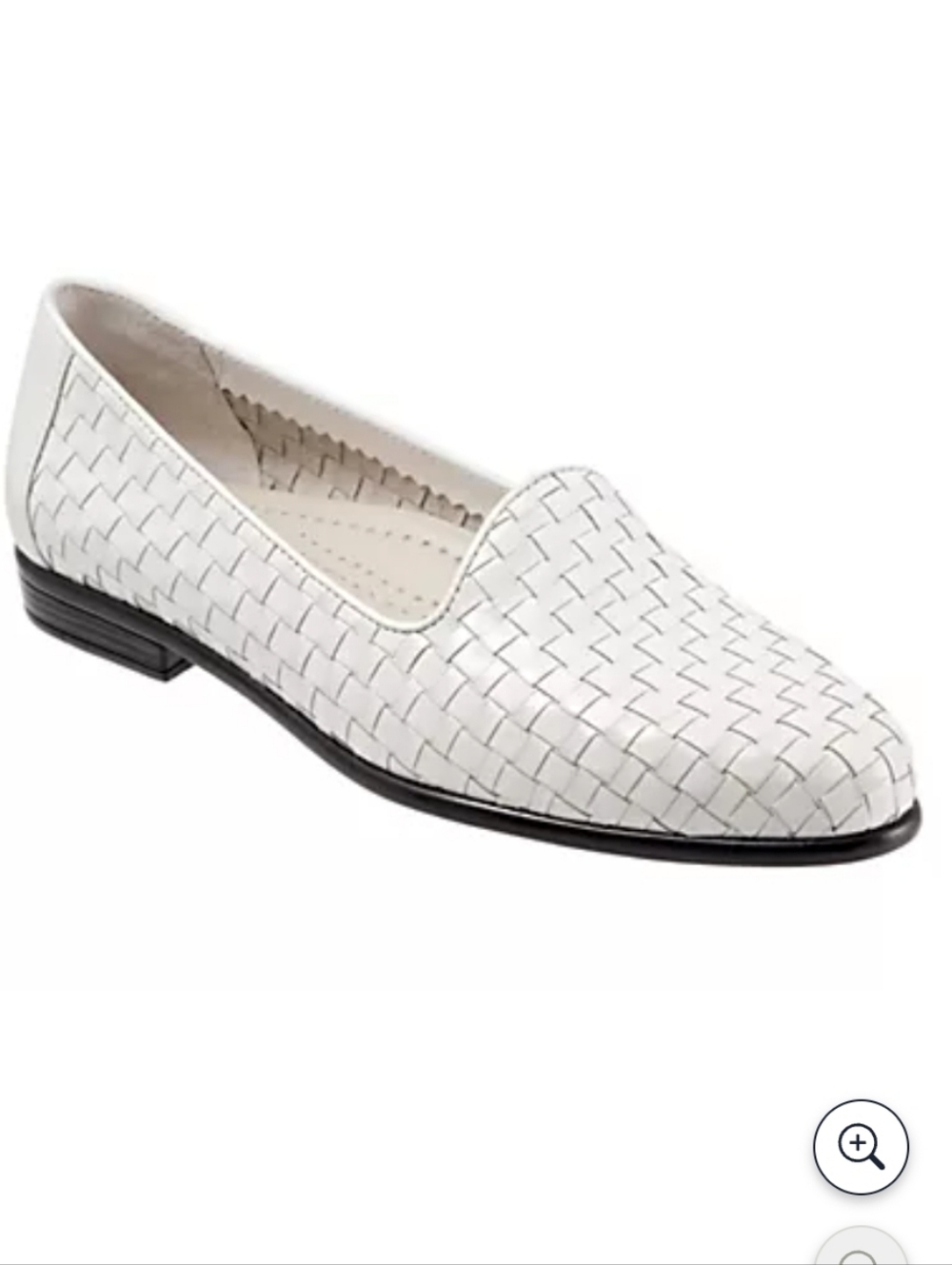 Trotters Liz Sleek Leather Woven Loafers  Size-9N
